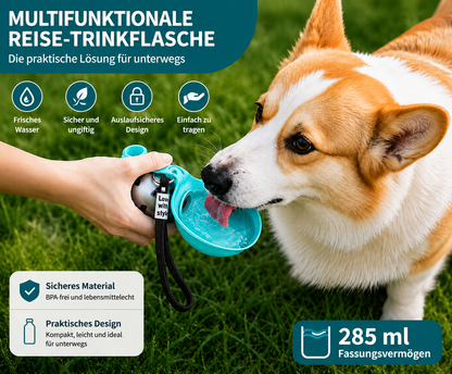 Pfotenwerk® Hunde-Trinkflasche Edelstahl 285 ml